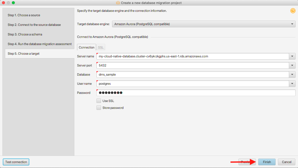 If you connected successfully, choose &quot;Finish&quot; to finish the configuration