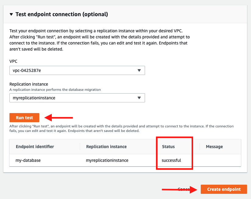 Test the connection to ensure that it was configured correctly