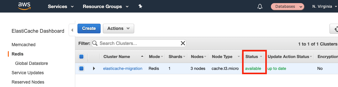 When your ElastiCache node has been removed as a replica, it shows a &quot;Status&quot; of &quot;available&quot;