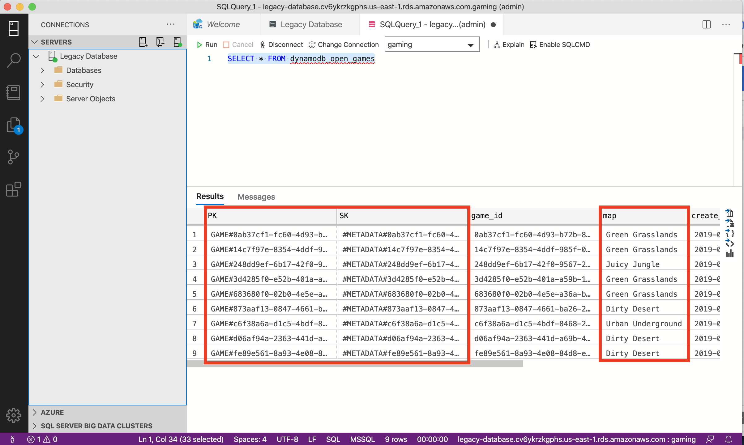 Run a query to ensure your tables were created successfully