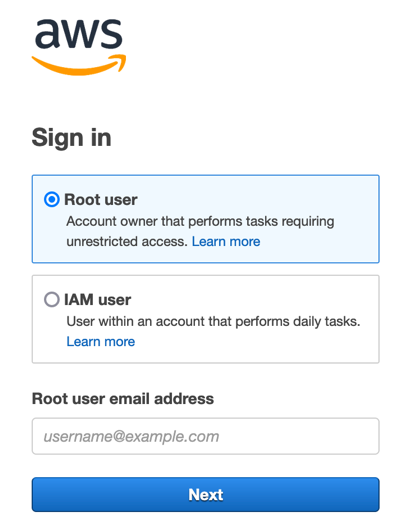 IAM dashboard within the AWS Management Console, with option for adding MFA for the root user.