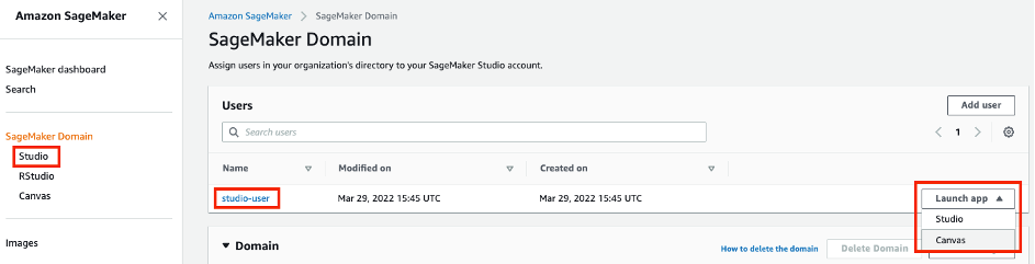 2단계: Amazon SageMaker Canvas 액세스