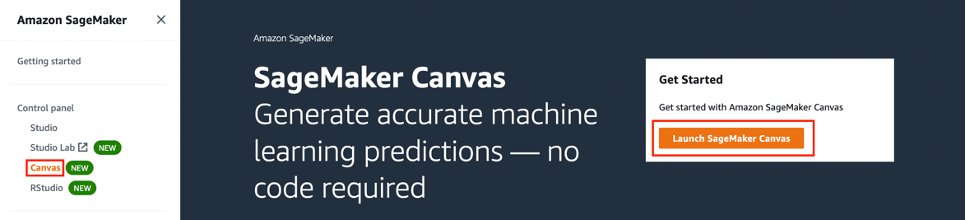 ステップ 2: Amazon SageMaker Canvas にアクセスする