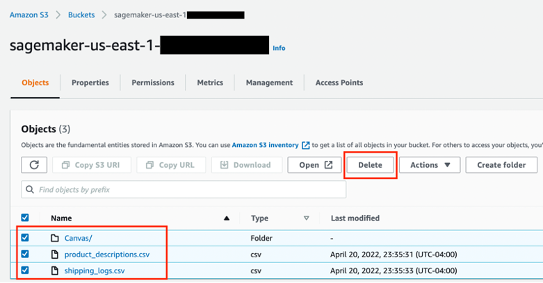 Etapa 6: limpe seus recursos da AWS