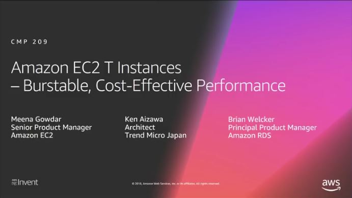 2018 re:Invent EC2 T3 インスタンス