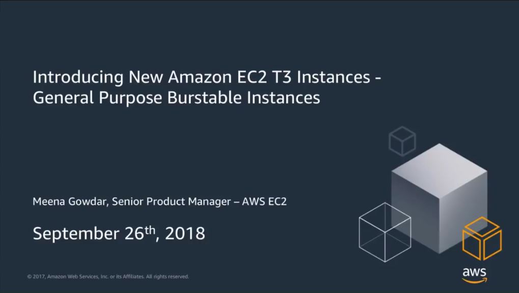 Seminario web sobre instancias T3 de Amazon EC2