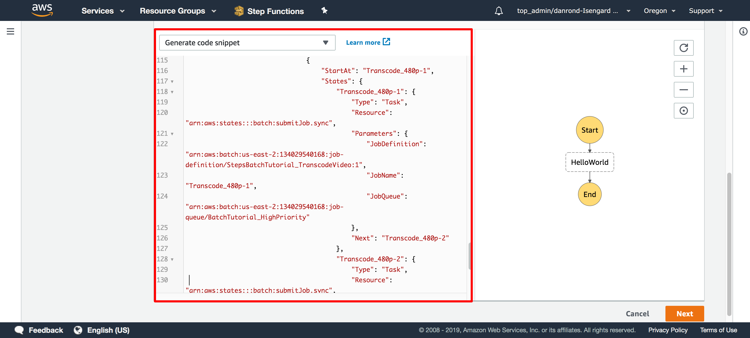 Replace state machine definition