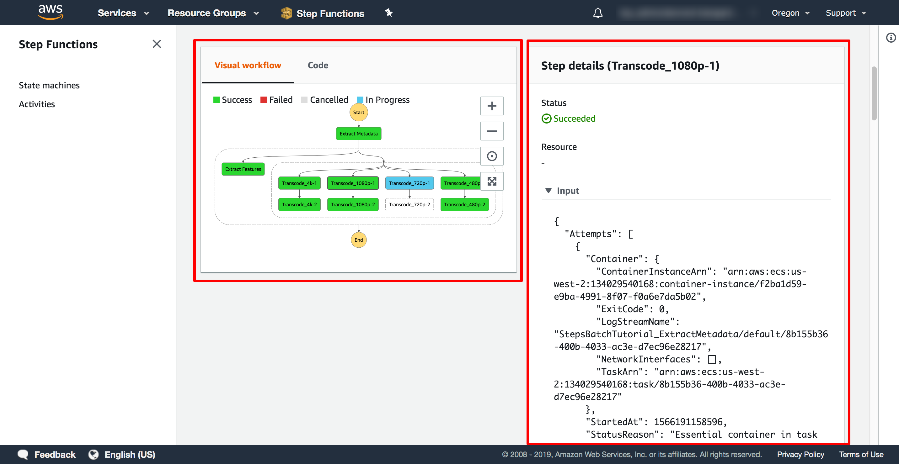 View workflow details