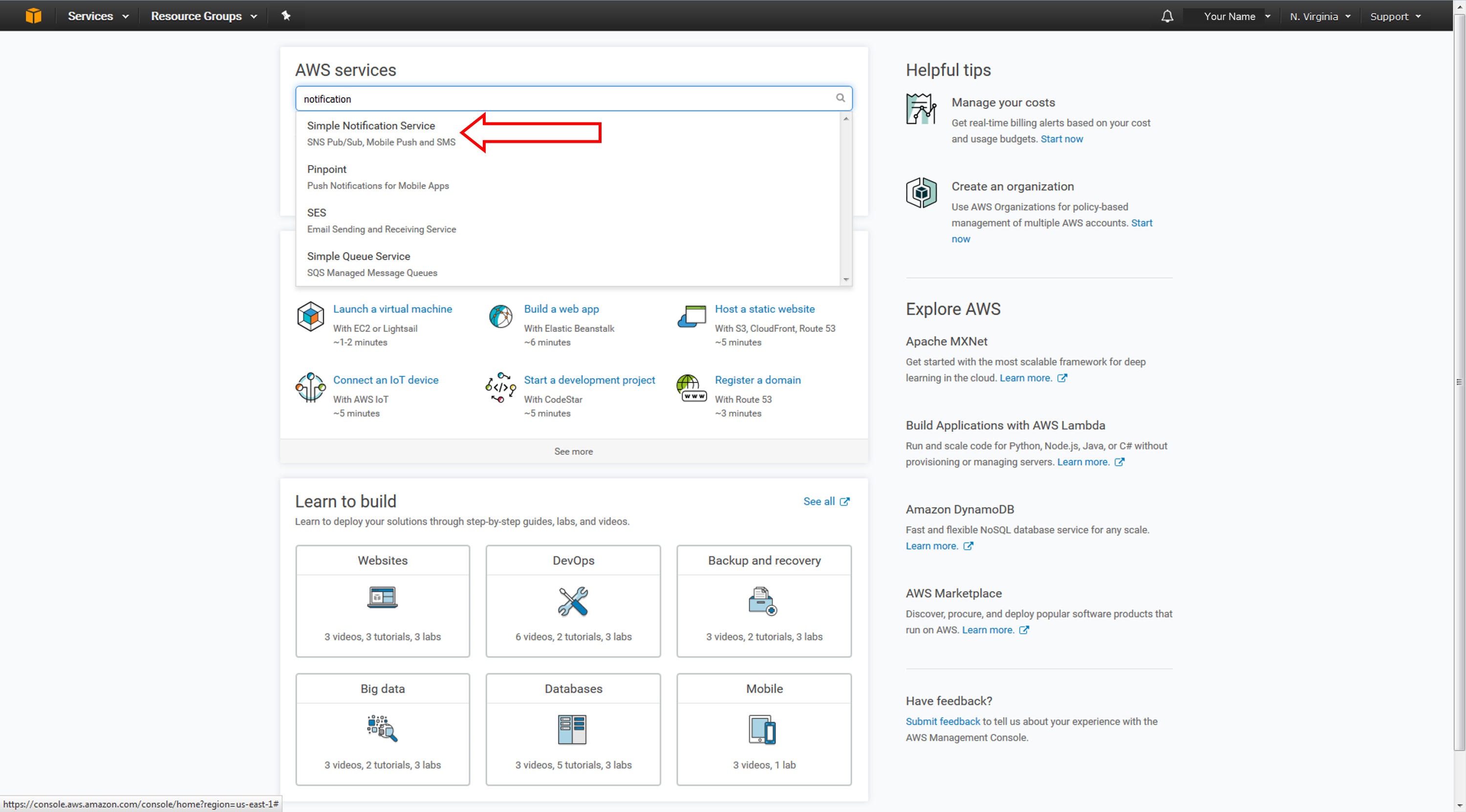 AWS-Managementkonsole