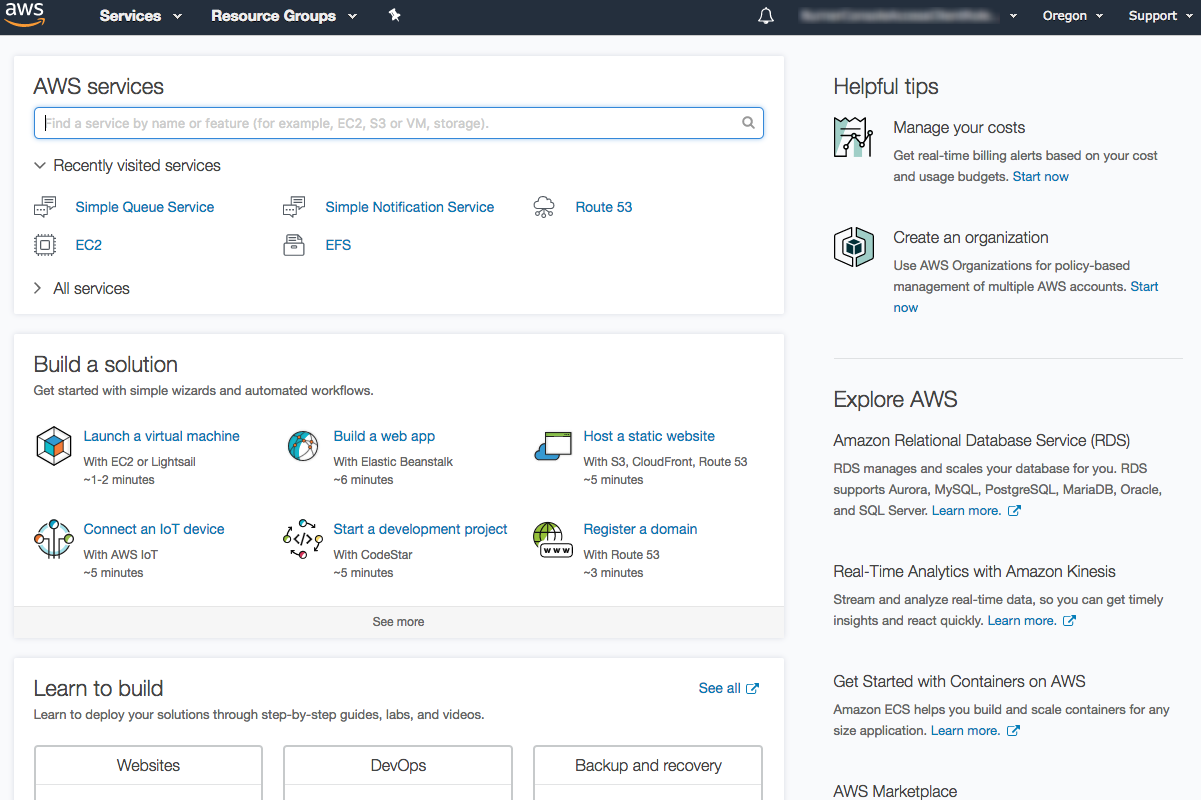 AWS マネジメントコンソール