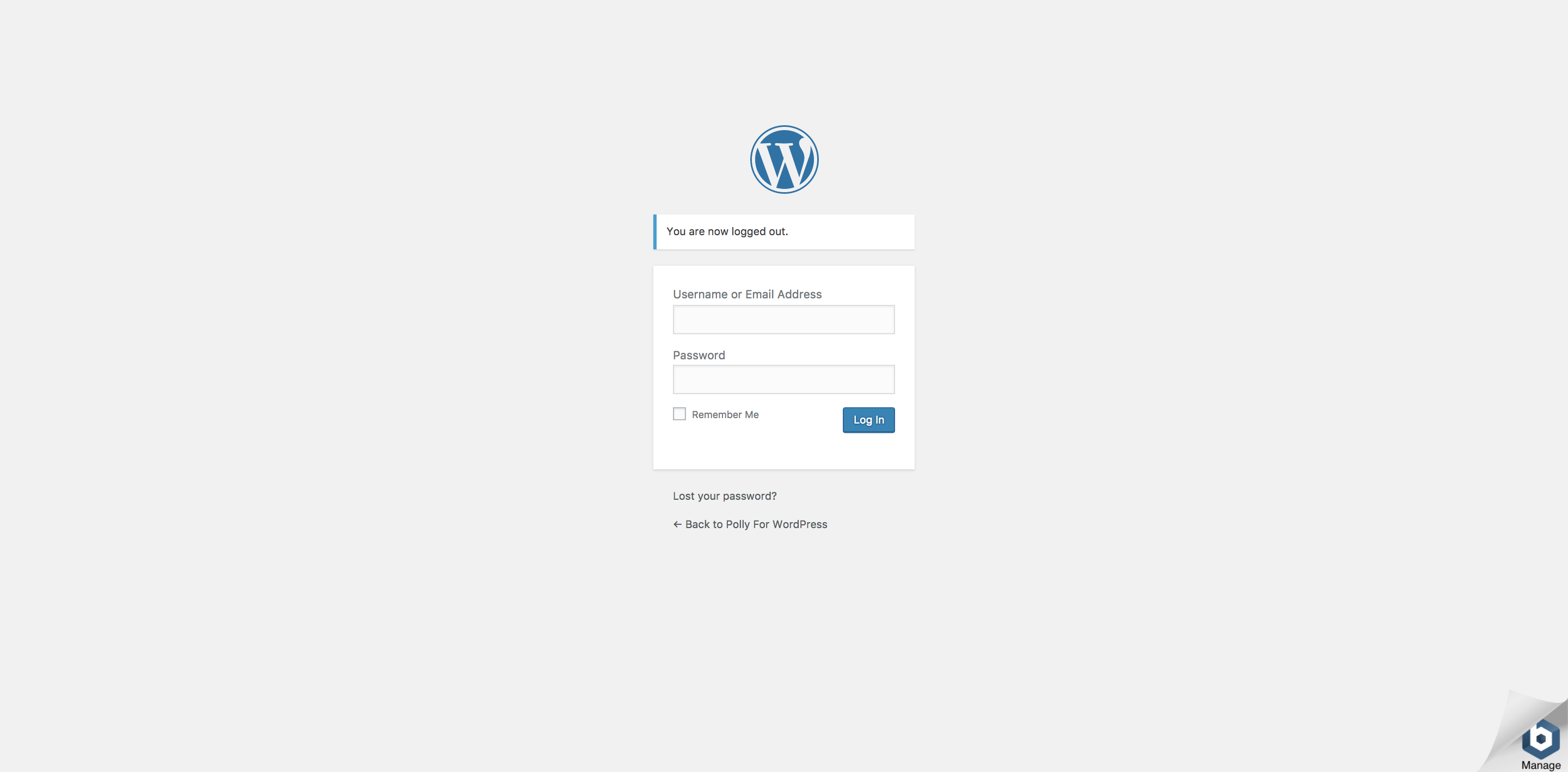 Open your WordPress admin page and log in