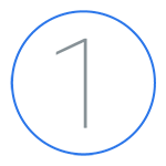 Icon of the number 1 enclosed in a circle