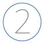 Icon of the number 2 enclosed in a circle