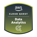 Insignia de an&aacute;lisis datos de AWS Cloud Quest