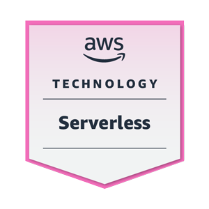 Insignia de formaci&oacute;n del plan de aprendizaje de tecnolog&iacute;a sin servidor de AWS