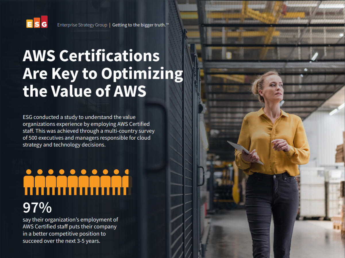 Infographic Supporting AWS Certification provides value to