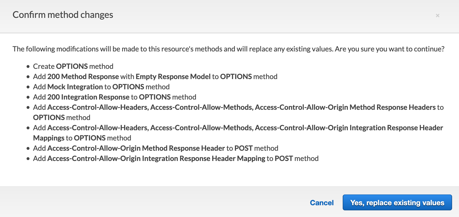 Confirm method changes message.